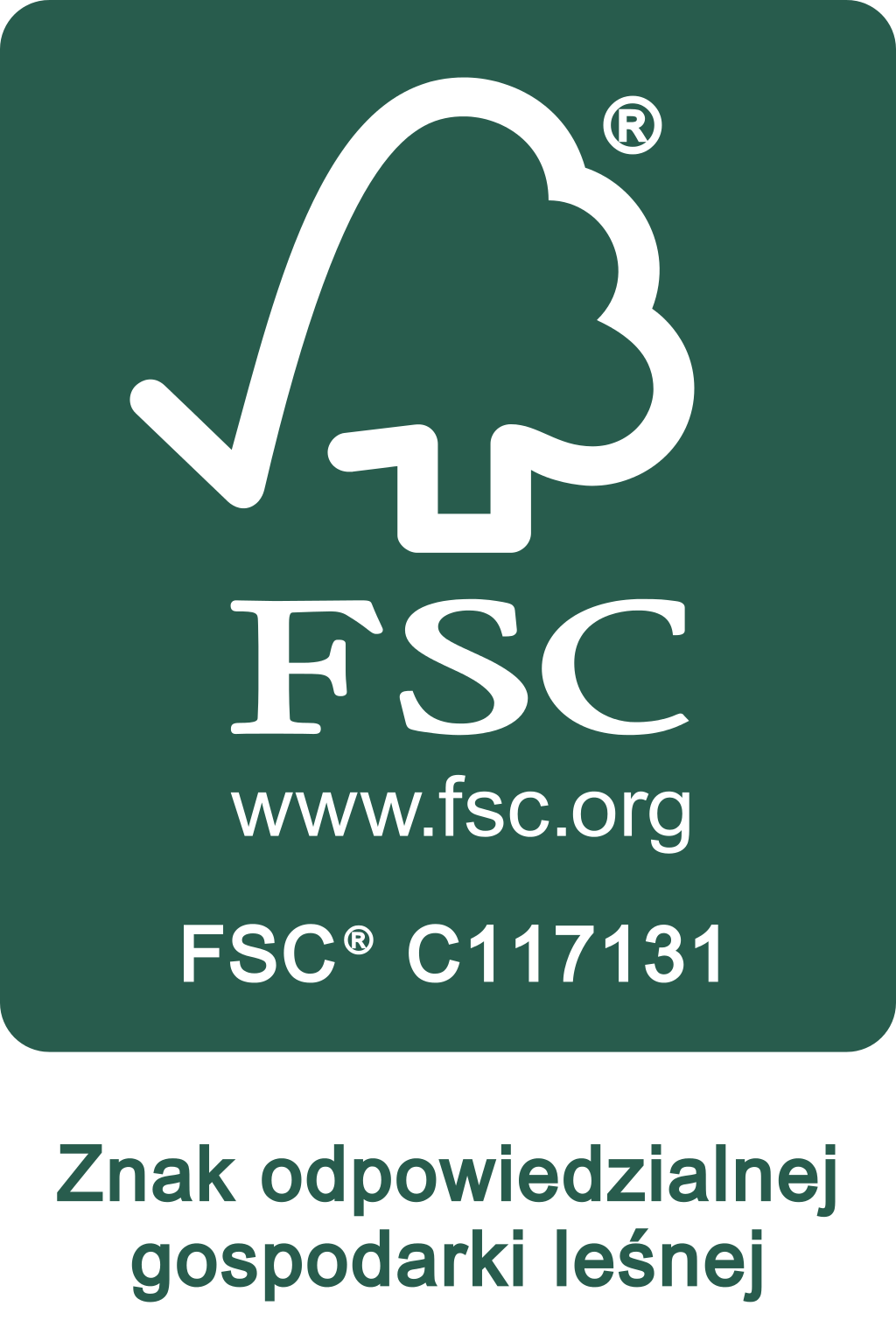 logo FSC, drewniane donice mają ten certyfikat